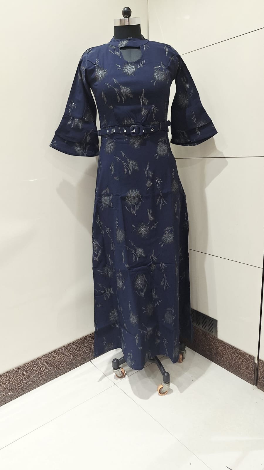 Navy Blue One-Cut Ethnic Dress auto draft